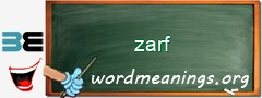 WordMeaning blackboard for zarf